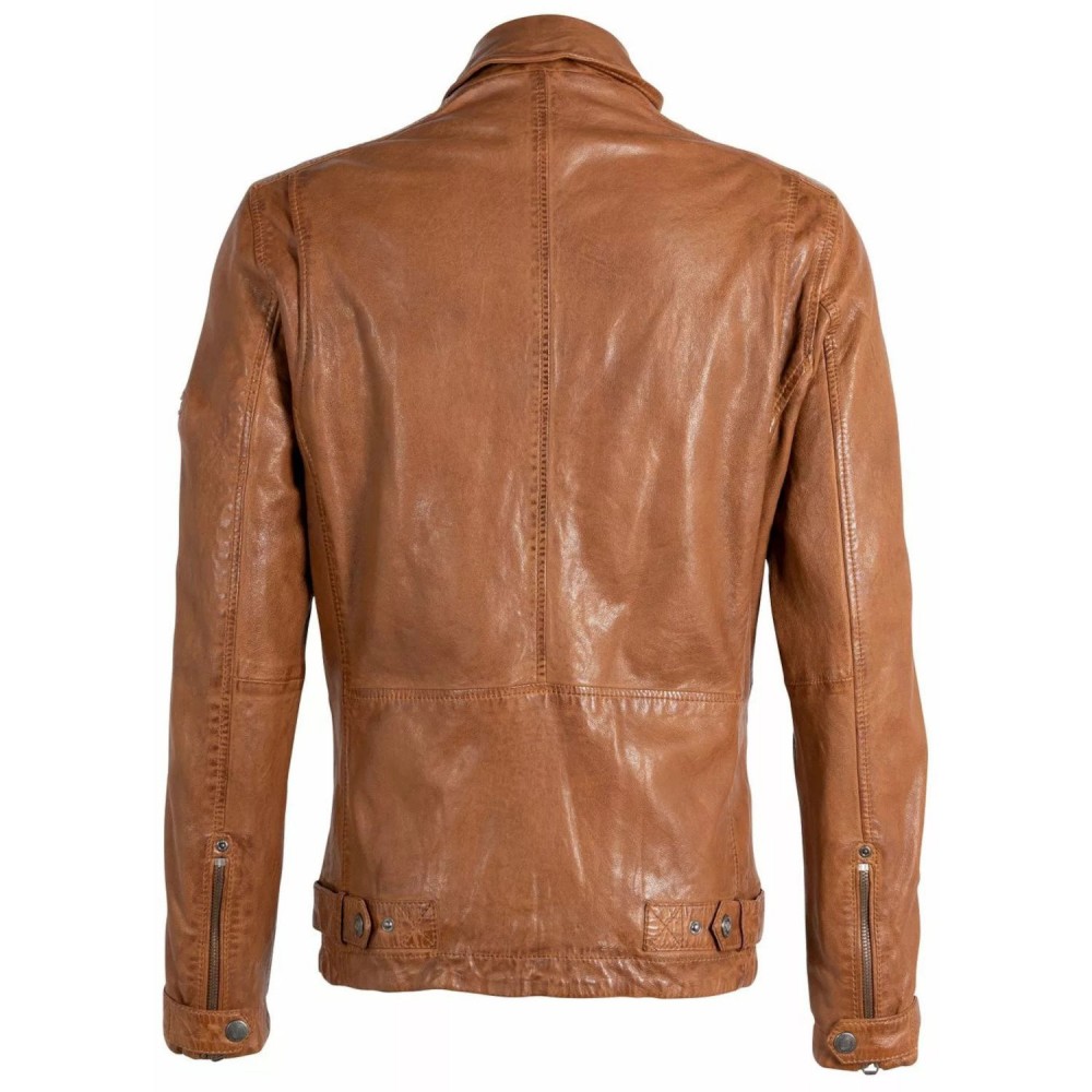 Geaca Lunga de Piele Barbati Gipsy Coniac GMClieves Geaca Lunga de Piele Barbati Gipsy Coniac GMClieves - readytowear.ro
