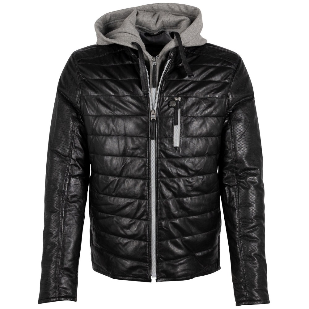Geaca de Piele Barbati Gipsy Neagra GMCloudson Geaca de Piele Barbati Gipsy Neagra GMCloudson - readytowear.ro