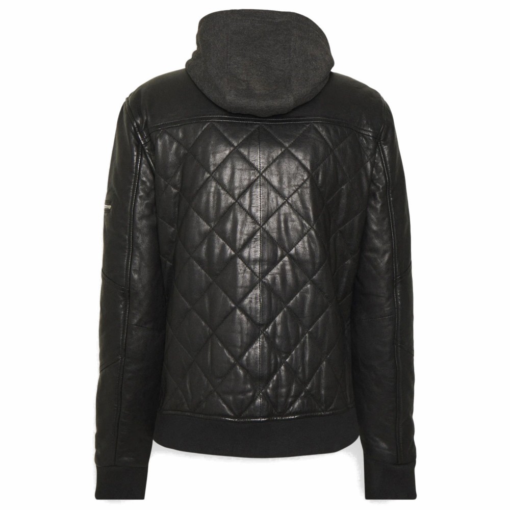 Geaca de Iarna din Piele Barbati Gipsy Neagra GMCludo Geaca de Iarna din Piele Barbati Gipsy Neagra GMCludo - readytowear.ro