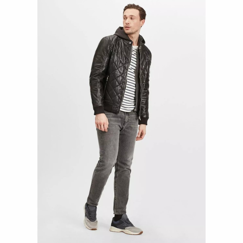 Geaca de Iarna din Piele Barbati Gipsy Neagra GMCludo Geaca de Iarna din Piele Barbati Gipsy Neagra GMCludo - readytowear.ro