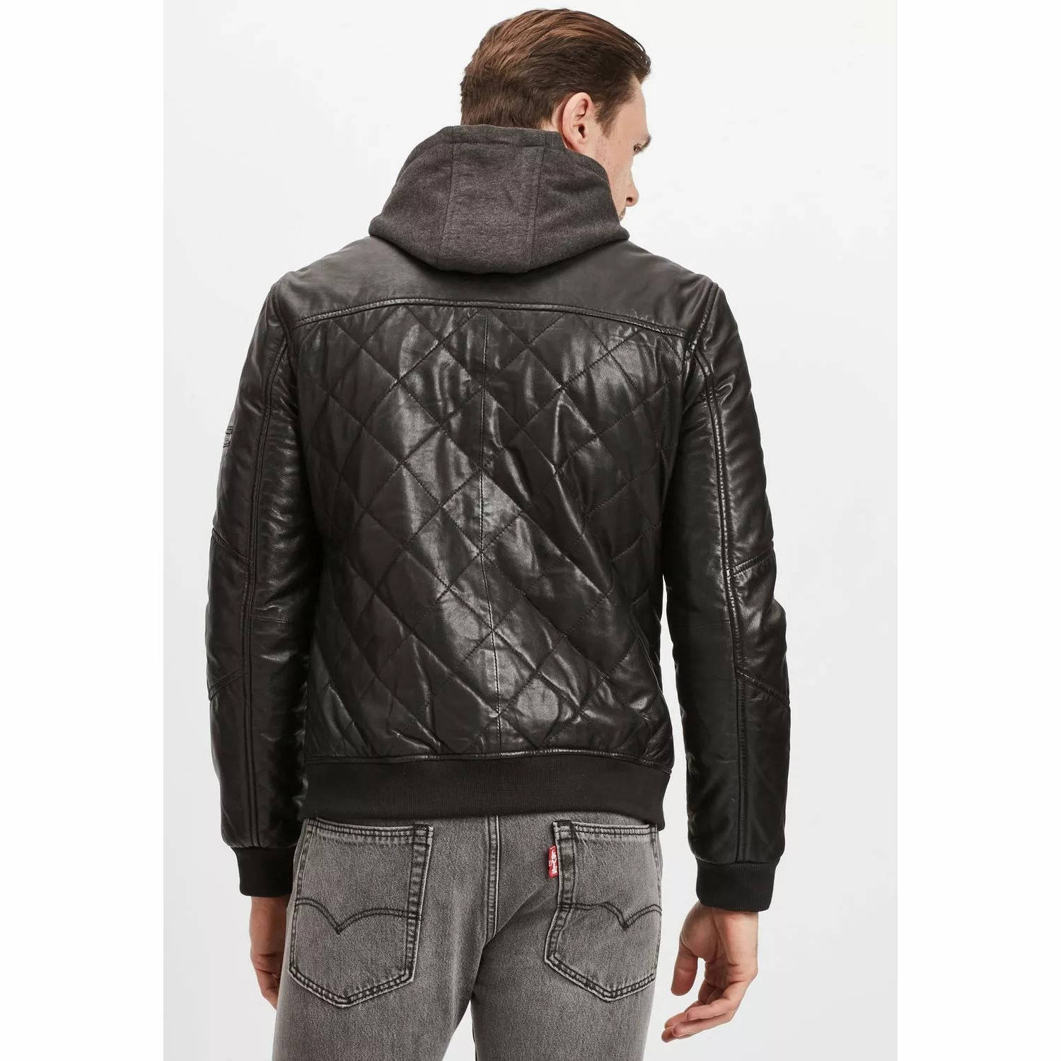 Geaca de Iarna din Piele Barbati Gipsy Neagra GMCludo – IMBRACAMINTE