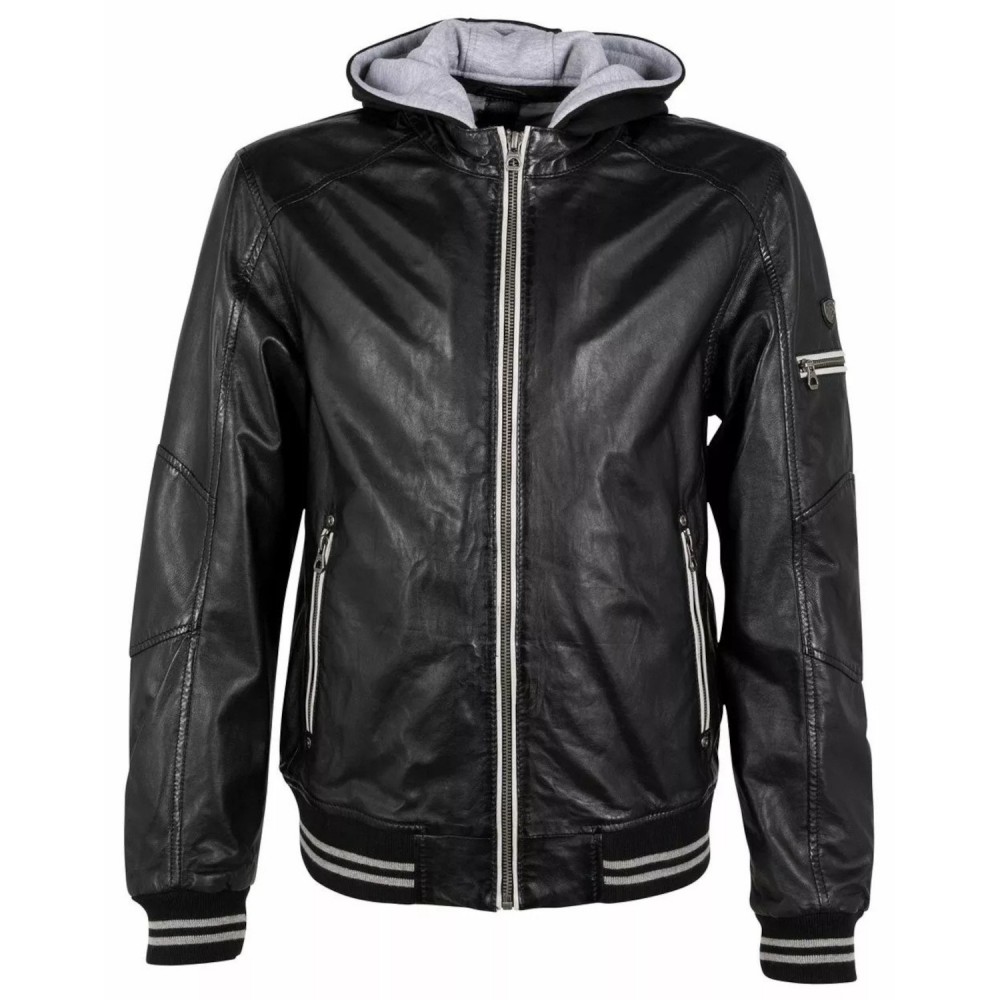 Geaca de Piele Barbati Gipsy Neagra GMCombas Geaca de Piele Barbati Gipsy Neagra GMCombas - readytowear.ro