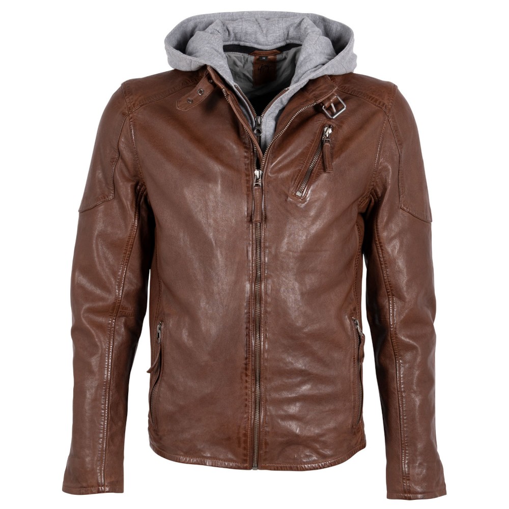 Geaca de Piele Barbati Gipsy Coniac Inchis GMCoopa Geaca de Piele Barbati Gipsy Coniac Inchis GMCoopa - readytowear.ro