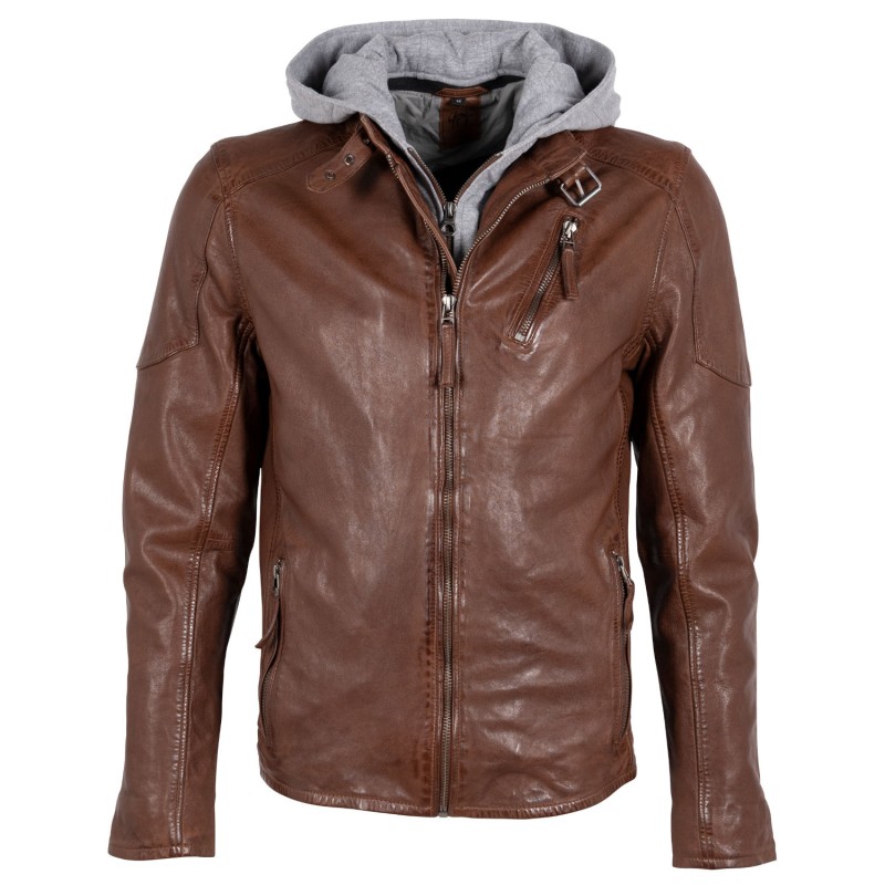 Geaca de Piele Barbati Gipsy Coniac Inchis GMCoopa – IMBRACAMINTE Geaca de Piele Barbati Gipsy Coniac Inchis GMCoopa – IMBRACAMINTE