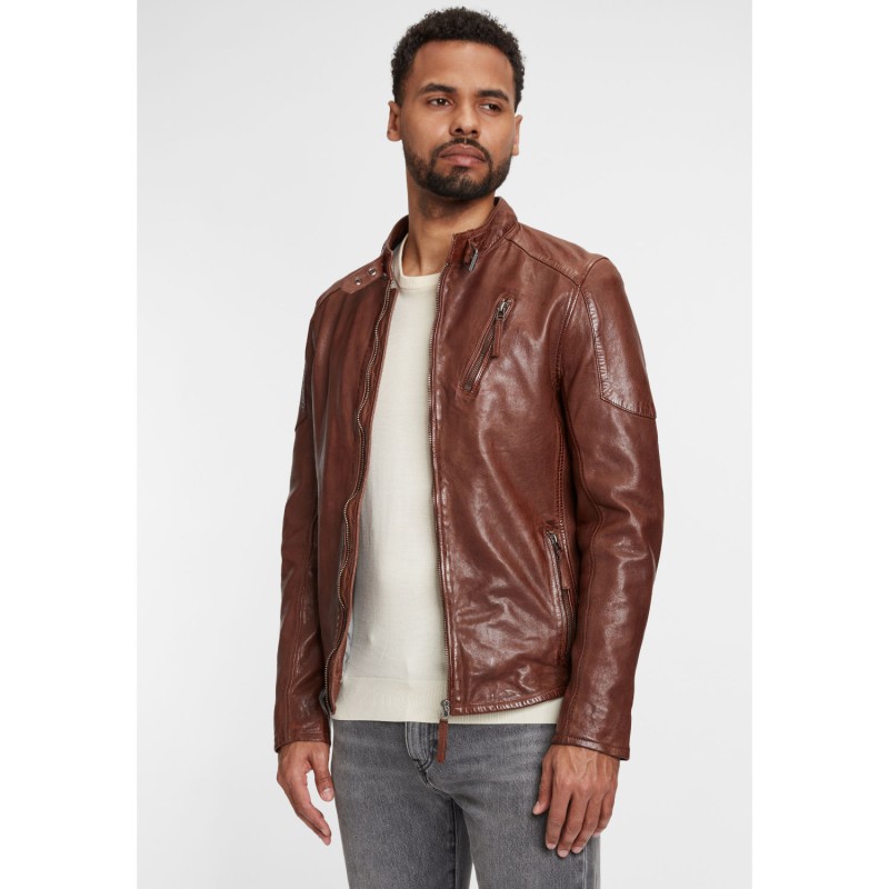 Geaca de Piele Barbati Gipsy Coniac Inchis GMCoopa – IMBRACAMINTE Geaca de Piele Barbati Gipsy Coniac Inchis GMCoopa – IMBRACAMINTE