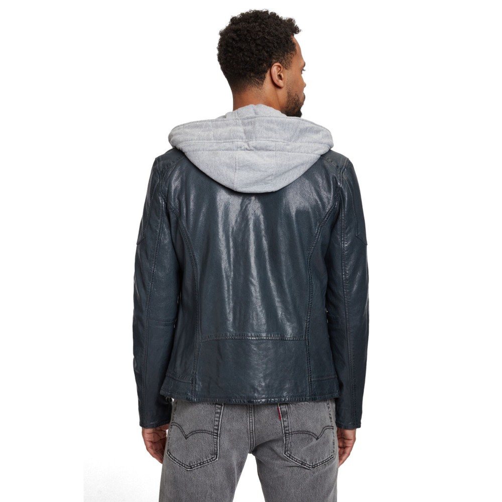 Geaca de Piele Barbati Gipsy Gri Inchis GMCoopa Geaca de Piele Barbati Gipsy Gri Inchis GMCoopa - readytowear.ro