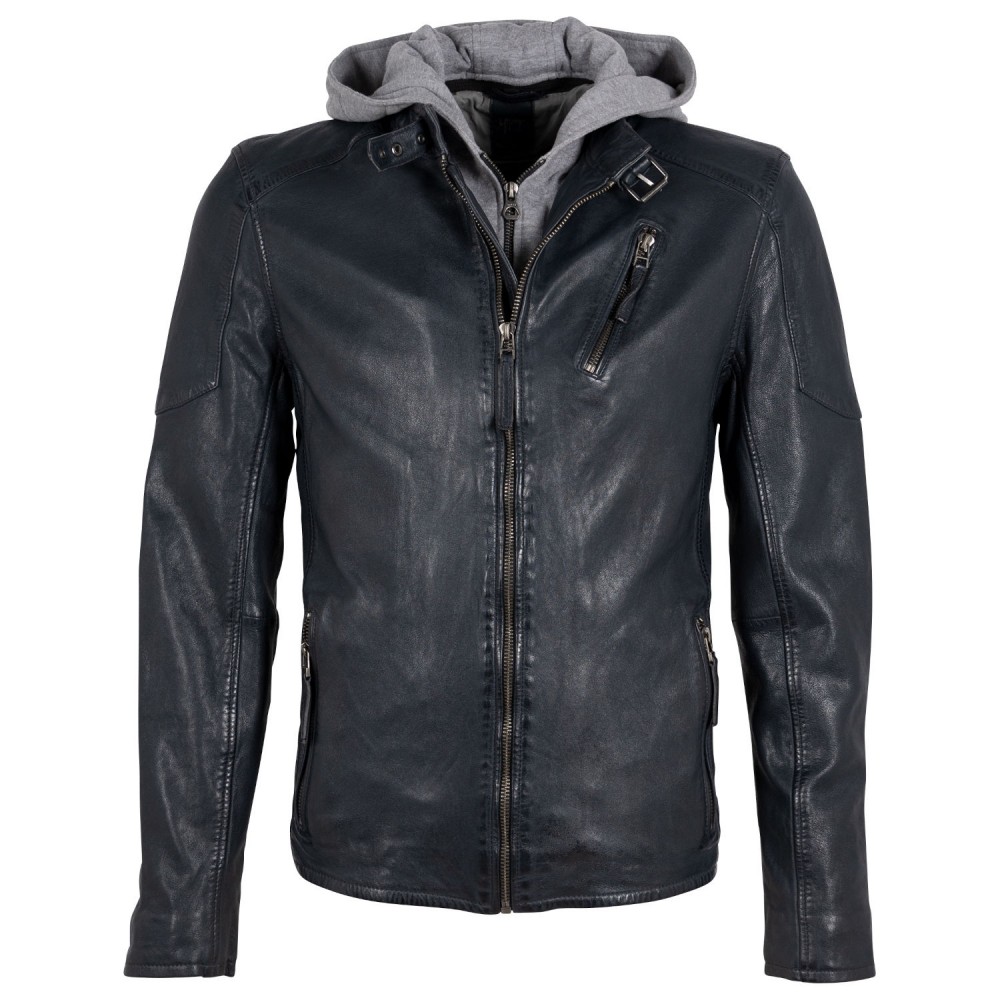 Geaca de Piele Barbati Gipsy Gri Inchis GMCoopa Geaca de Piele Barbati Gipsy Gri Inchis GMCoopa - readytowear.ro