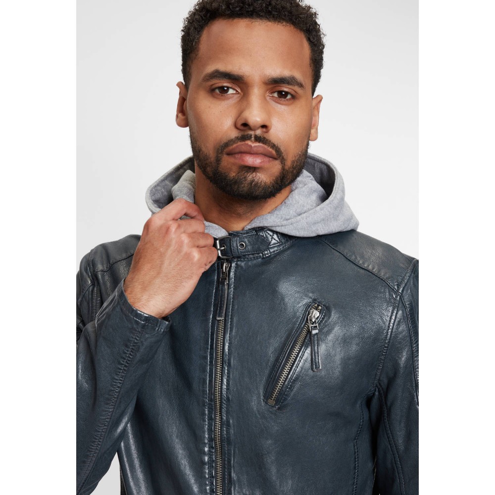 Geaca de Piele Barbati Gipsy Gri Inchis GMCoopa Geaca de Piele Barbati Gipsy Gri Inchis GMCoopa - readytowear.ro
