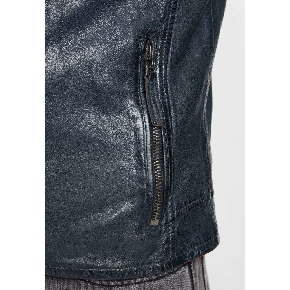 Geaca de Piele Barbati Gipsy Gri Inchis GMCoopa Geaca de Piele Barbati Gipsy Gri Inchis GMCoopa - readytowear.ro