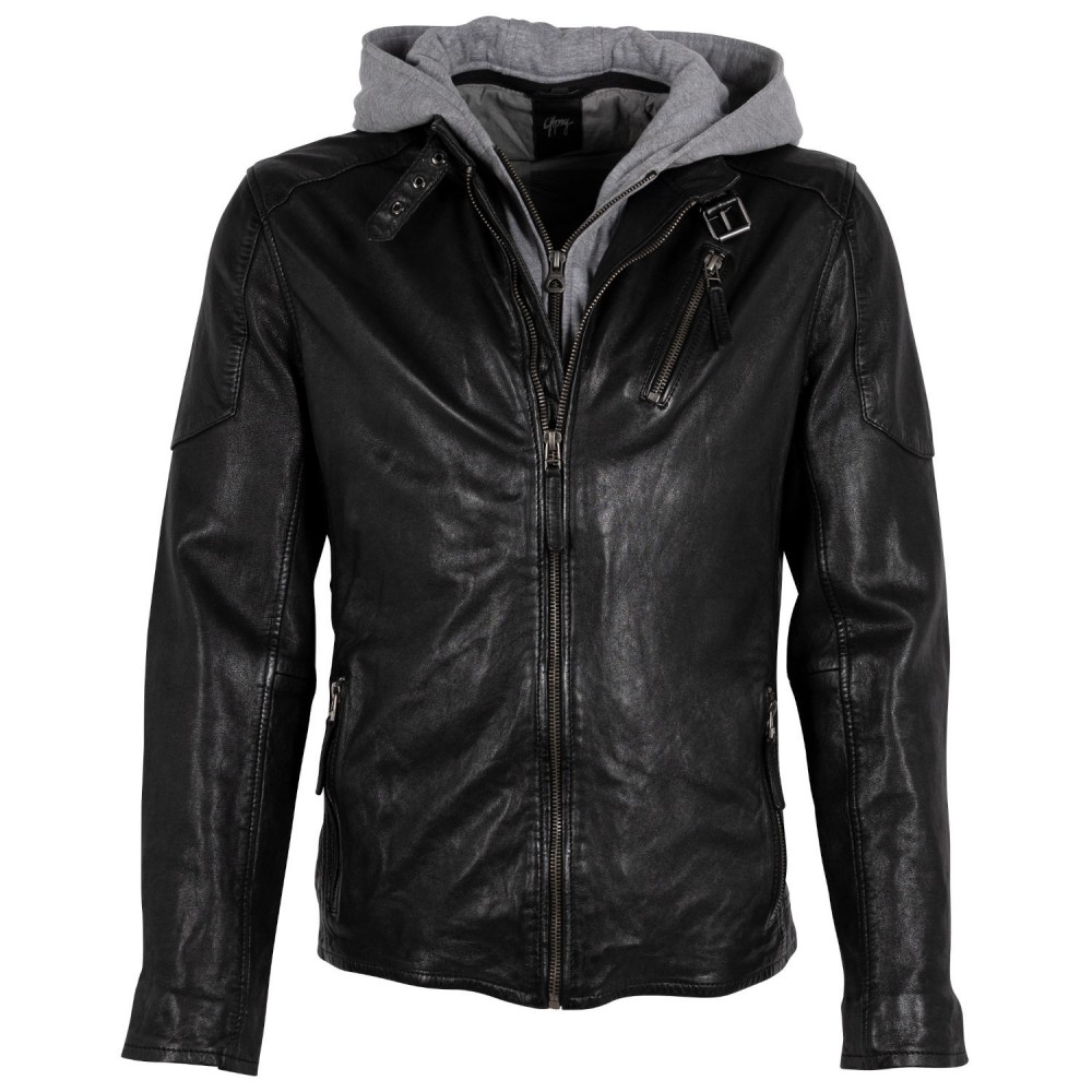 Geaca de Piele Barbati Gipsy Neagra GMCoopa Geaca de Piele Barbati Gipsy Neagra GMCoopa - readytowear
