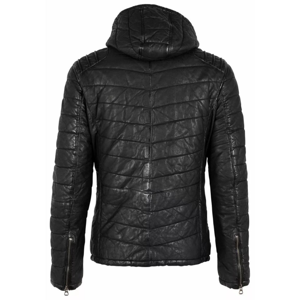 Geaca de Iarna din Piele Barbati Gipsy Neagra GMCorbin Geaca de Iarna din Piele Barbati Gipsy Neagra GMCorbin - readytowear.ro