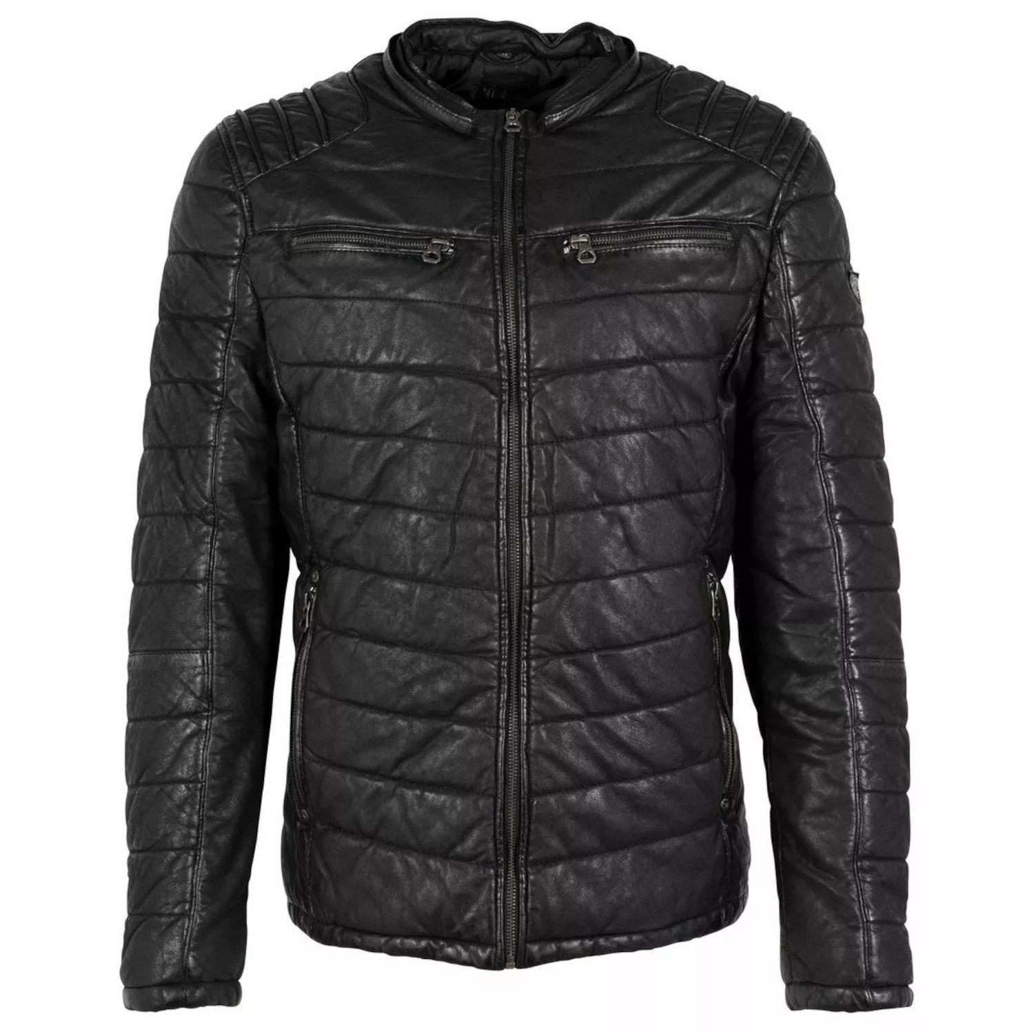 Geaca de Iarna din Piele Barbati Gipsy Neagra GMCorbin – Black Friday