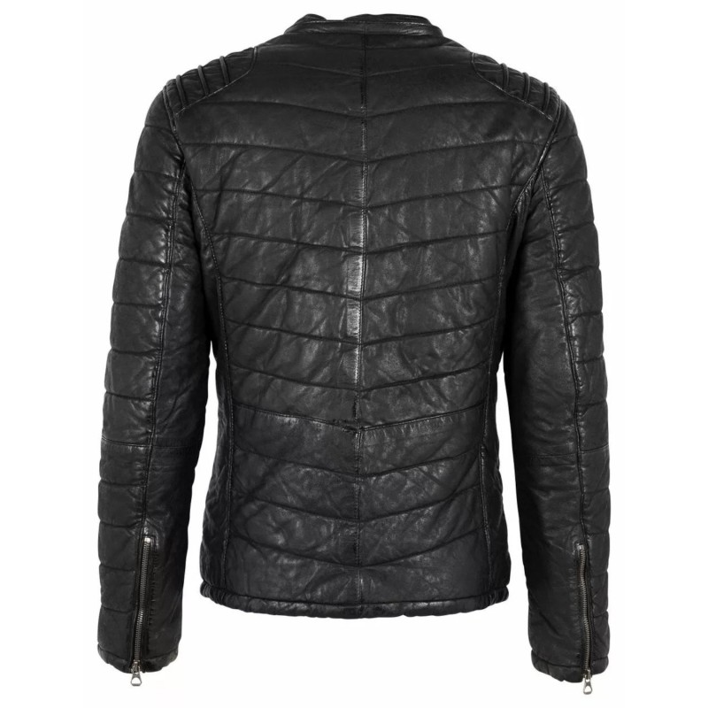 Geaca de Iarna din Piele Barbati Gipsy Neagra GMCorbin – IMBRACAMINTE