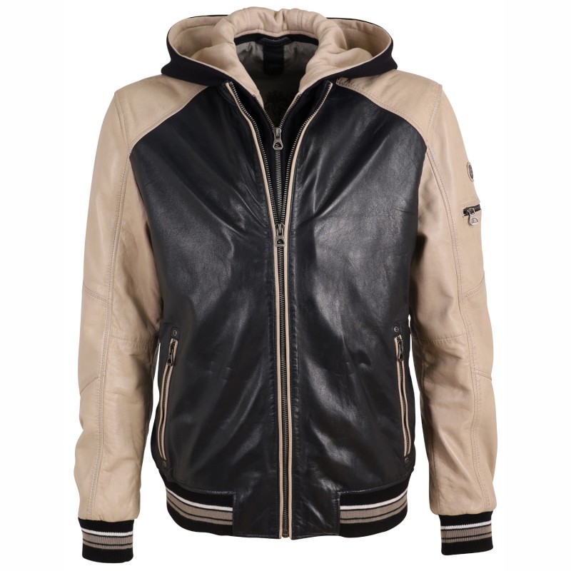 Geaca de Piele Barbati Gipsy Bleumarin/Bej GMCrombo W22 LAORV – IMBRACAMINTE Geaca de Piele Barbati Gipsy Bleumarin/Bej GMCrombo W22 LAORV – IMBRACAMINTE
