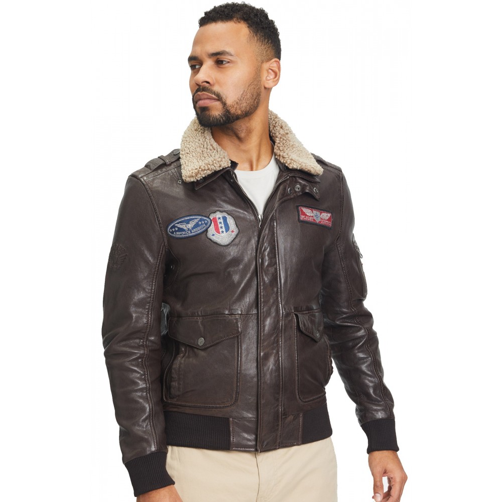 Geaca de Piele Barbati Gipsy Maro Inchis GMCruise Geaca de Piele Barbati Gipsy Maro Inchis GMCruise - readytowear.ro
