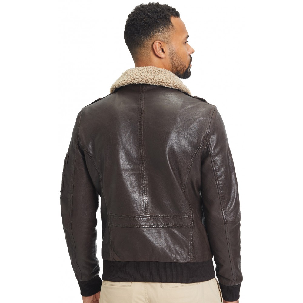 Geaca de Piele Barbati Gipsy Maro Inchis GMCruise Geaca de Piele Barbati Gipsy Maro Inchis GMCruise - readytowear.ro
