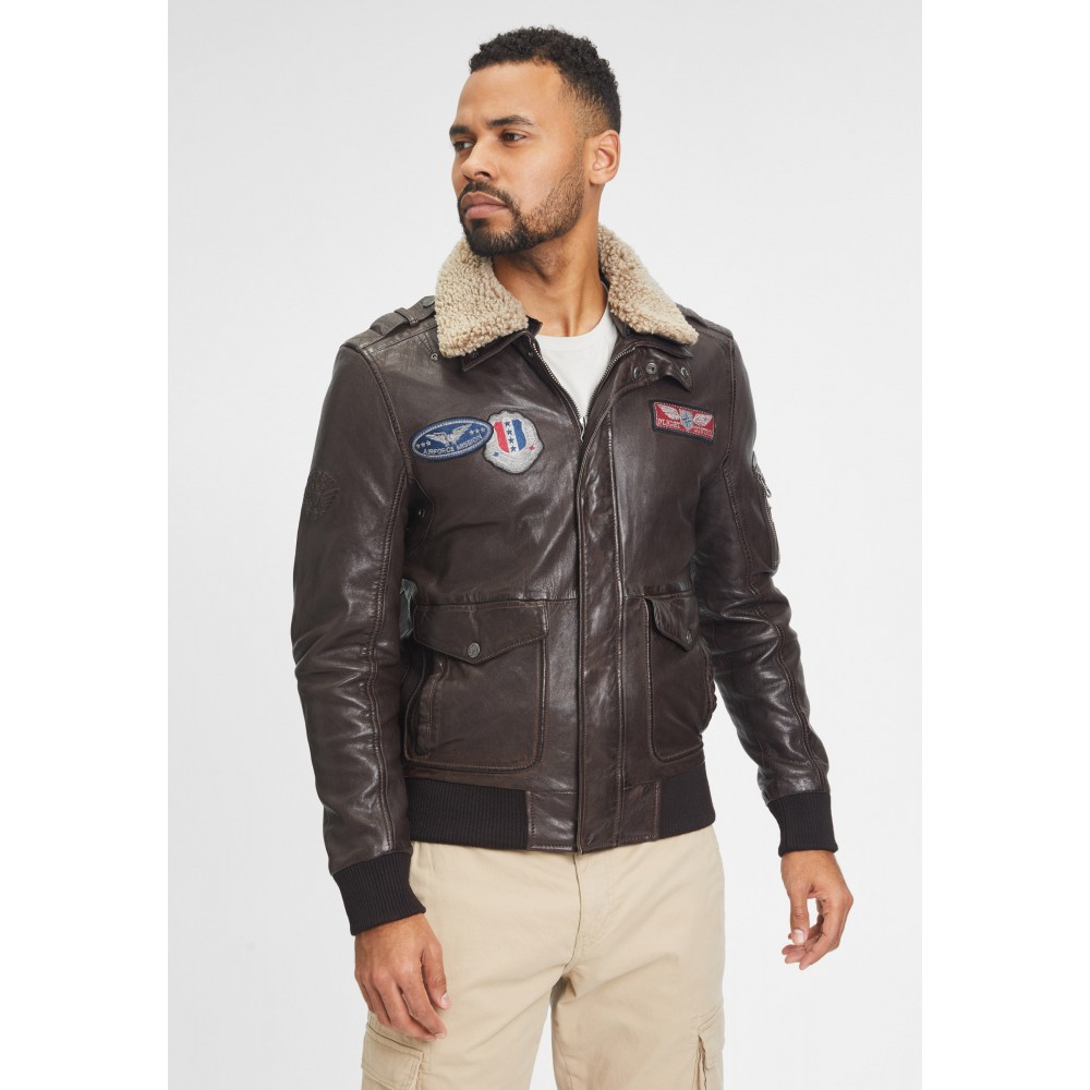 Geaca de Piele Barbati Gipsy Maro Inchis GMCruise Geaca de Piele Barbati Gipsy Maro Inchis GMCruise - readytowear.ro