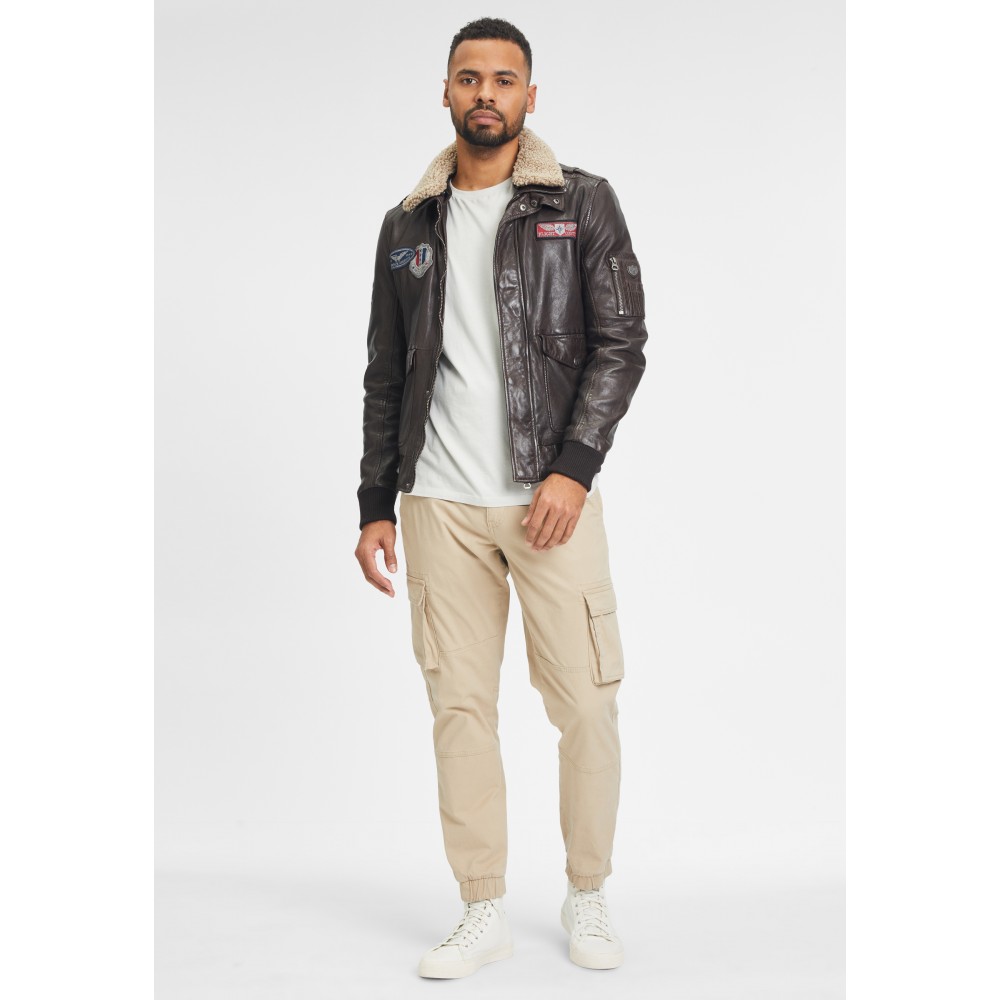 Geaca de Piele Barbati Gipsy Maro Inchis GMCruise Geaca de Piele Barbati Gipsy Maro Inchis GMCruise - readytowear.ro
