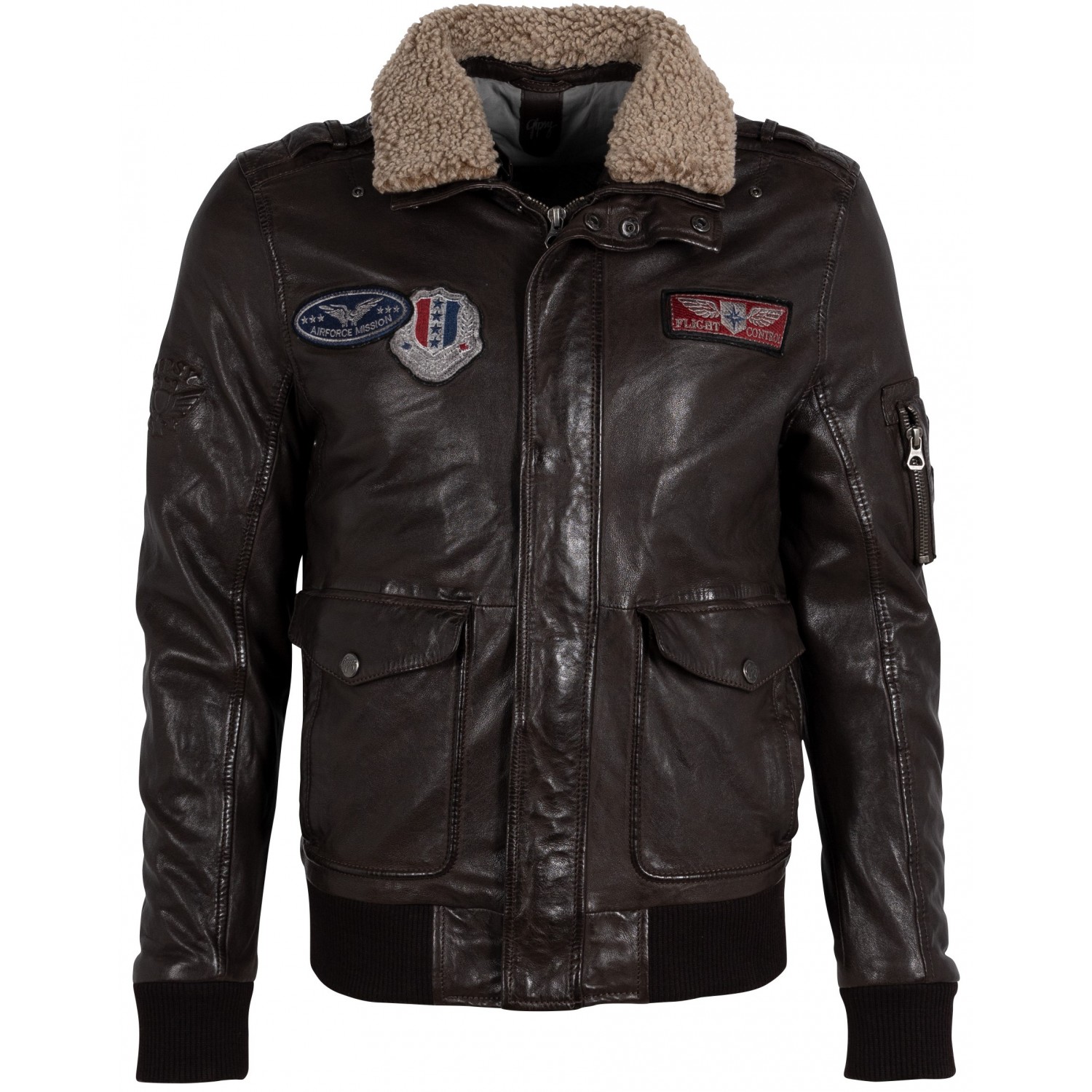 Geaca de Piele Barbati Gipsy Maro Inchis GMCruise LAPIV W – Black Friday