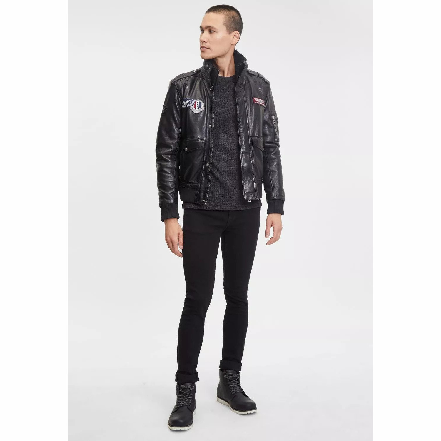 Geaca de Piele Barbati Gipsy Neagra GMCruise – IMBRACAMINTE Geaca de Piele Barbati Gipsy Neagra GMCruise – IMBRACAMINTE
