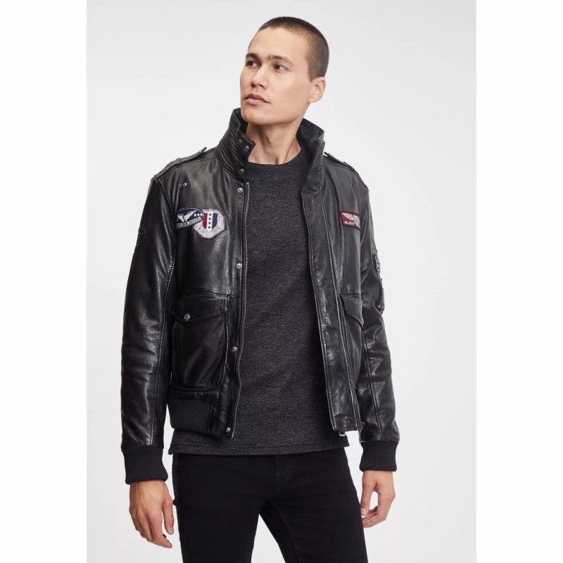 Geaca de Piele Barbati Gipsy Neagra GMCruise – Black Friday