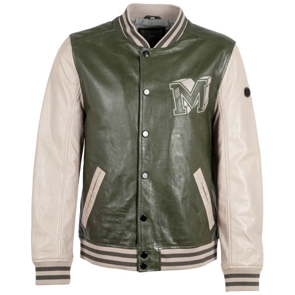 Geaca de Piele Barbati Gipsy Verde Inchis/Gri Deschis GMCuno – Black Friday — fotografia 3