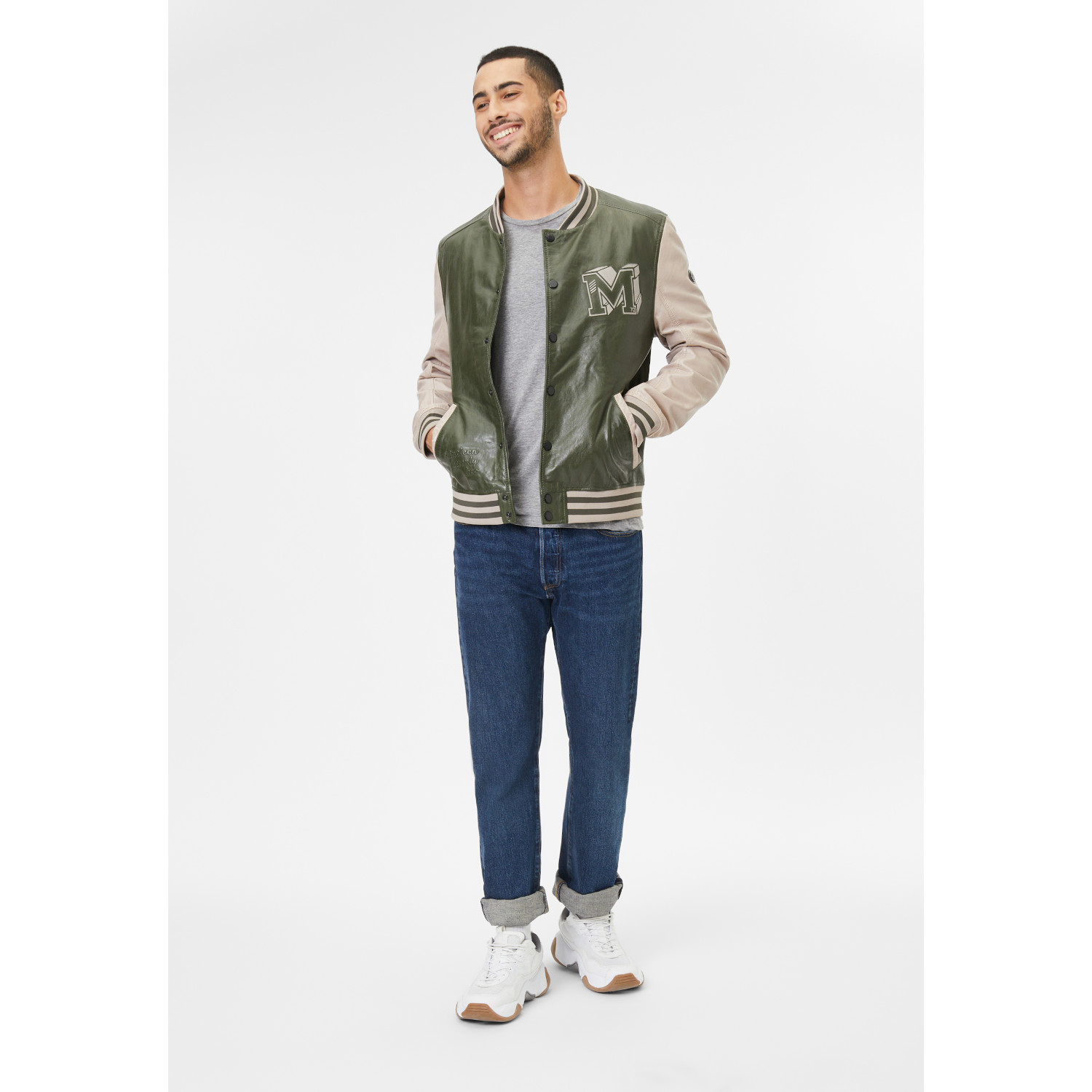 Geaca de Piele Barbati Gipsy Verde Inchis/Gri Deschis GMCuno – Black Friday Geaca de Piele Barbati Gipsy Verde Inchis/Gri Deschis GMCuno – Black Friday