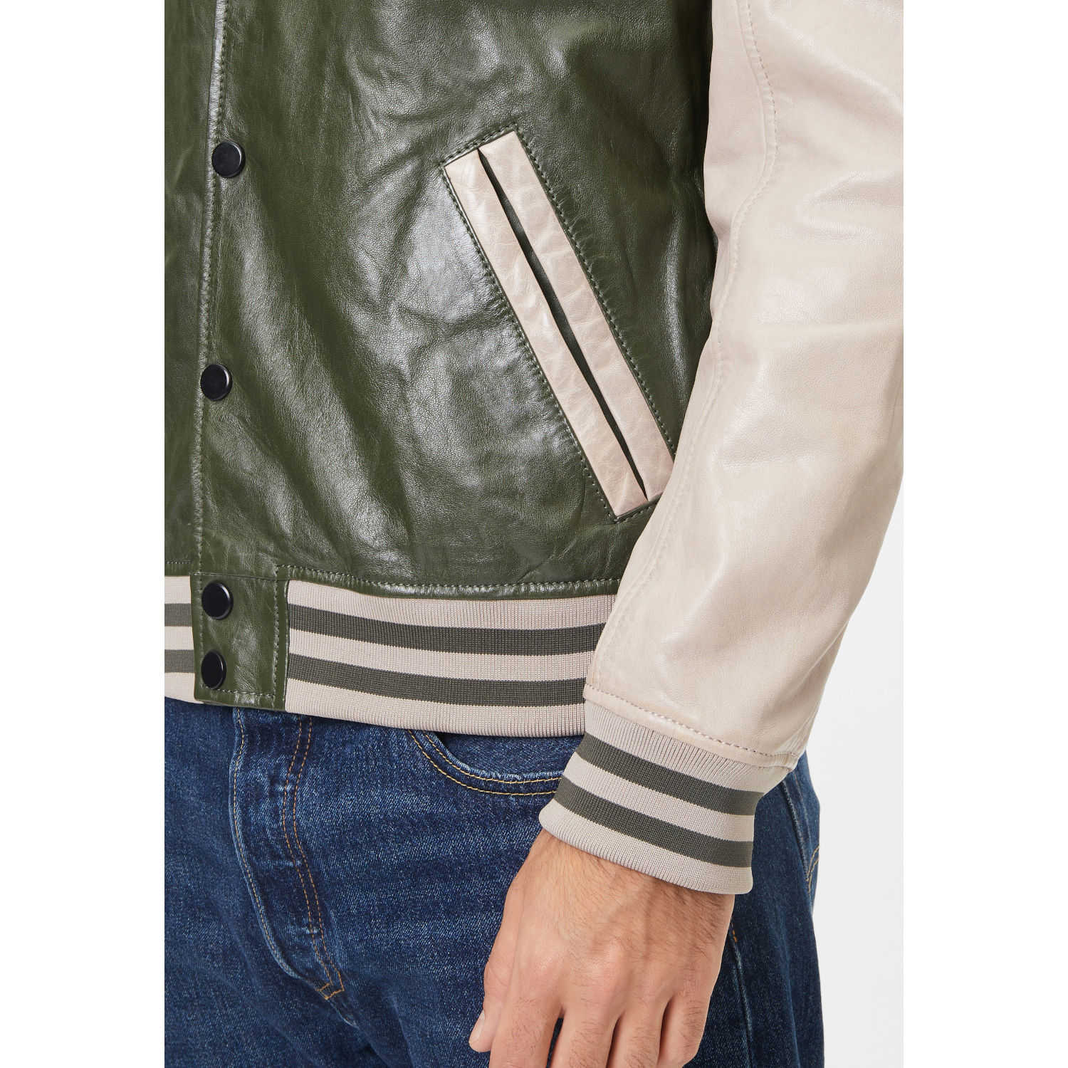 Geaca de Piele Barbati Gipsy Verde Inchis/Gri Deschis GMCuno – Black Friday Geaca de Piele Barbati Gipsy Verde Inchis/Gri Deschis GMCuno – Black Friday