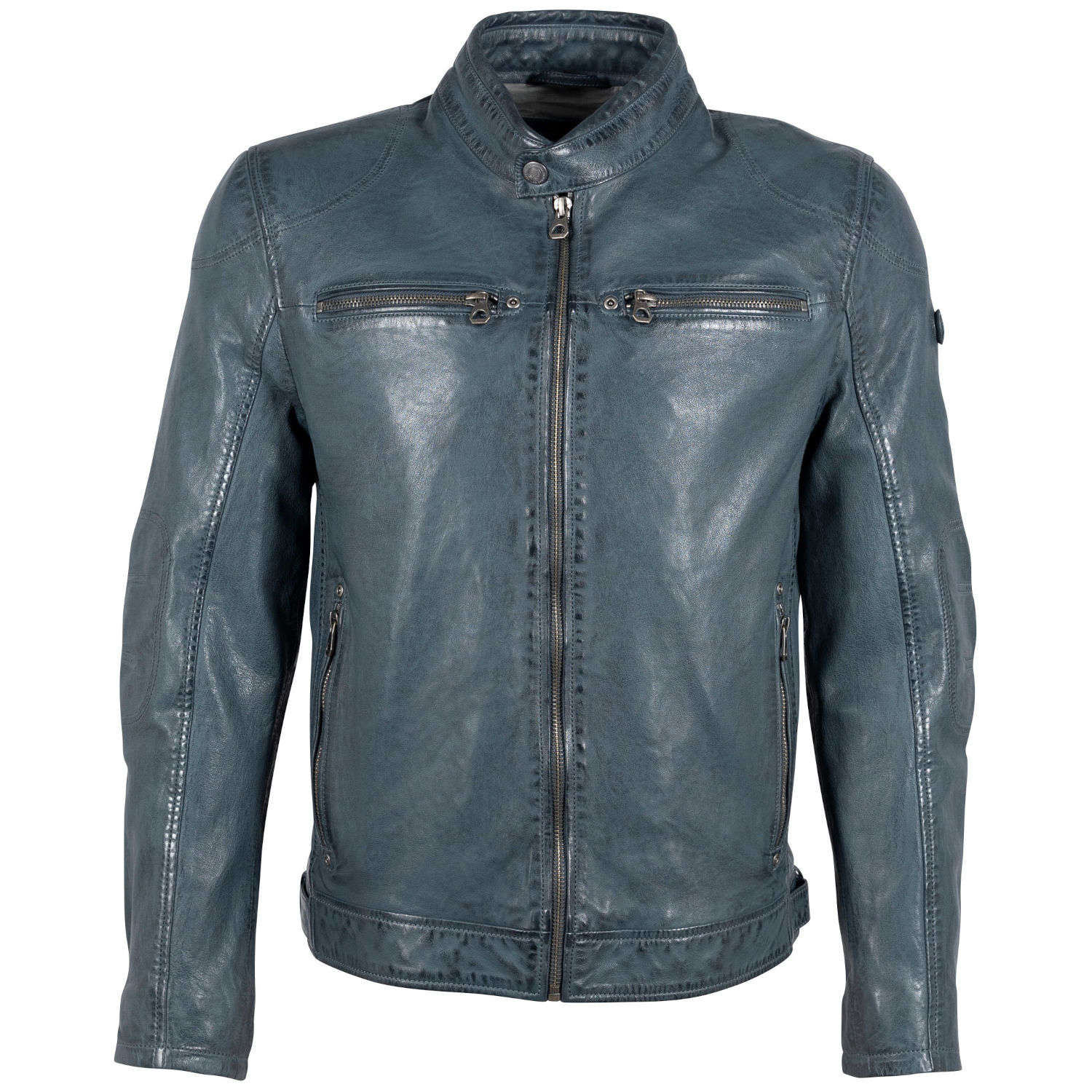 Geaca de Piele Barbati Gipsy Albastru Denim GMCybo – Black Friday