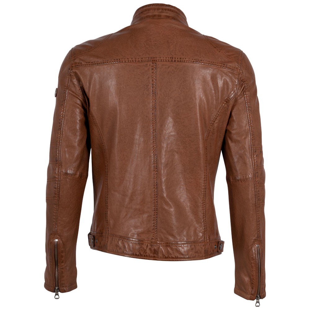 Geaca de Piele Barbati Gipsy Coniac GMCybo Geaca de Piele Barbati Gipsy Coniac GMCybo - readytowear.ro