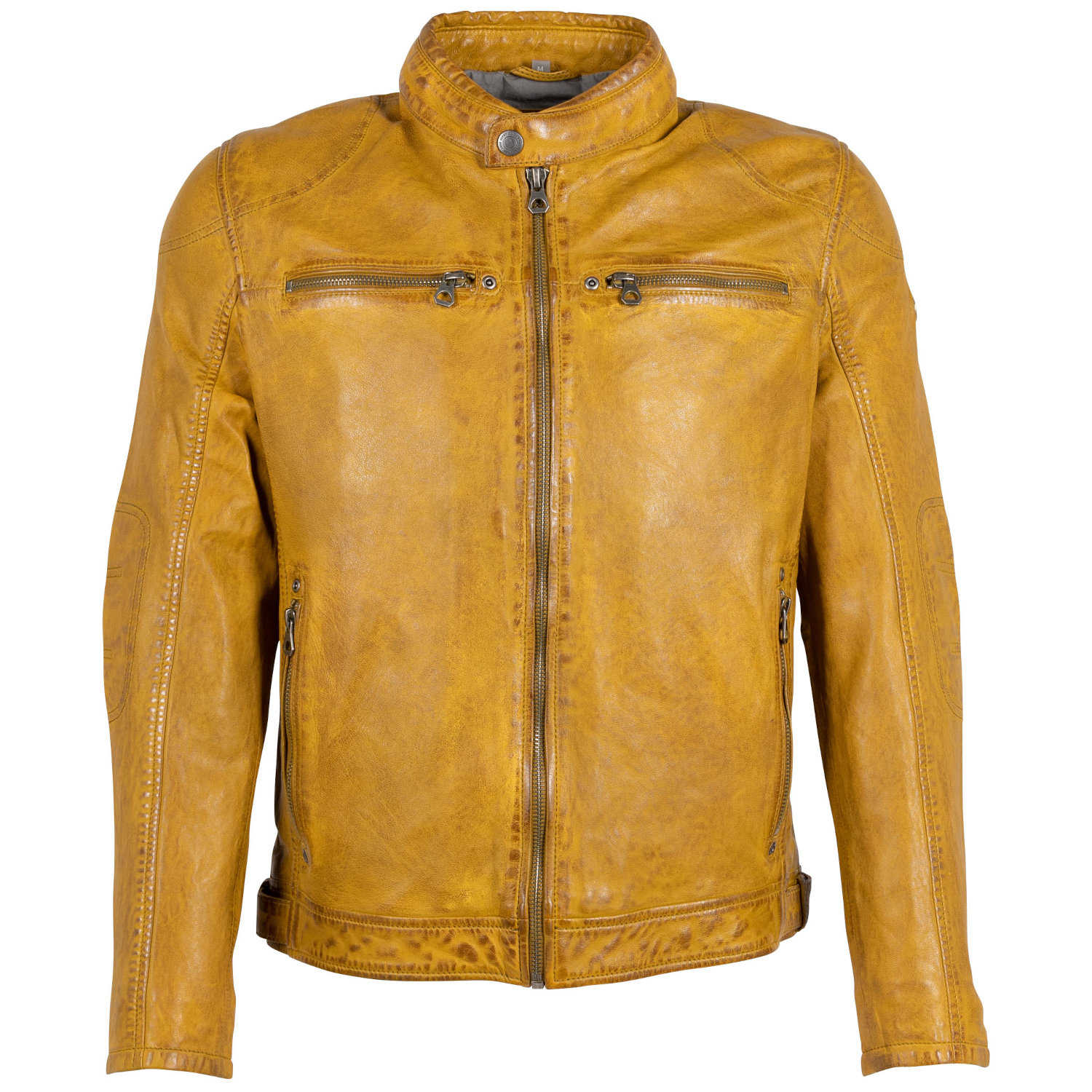 Geaca de Piele Barbati Gipsy Galben Mustar GMCybo – Geci de Piele