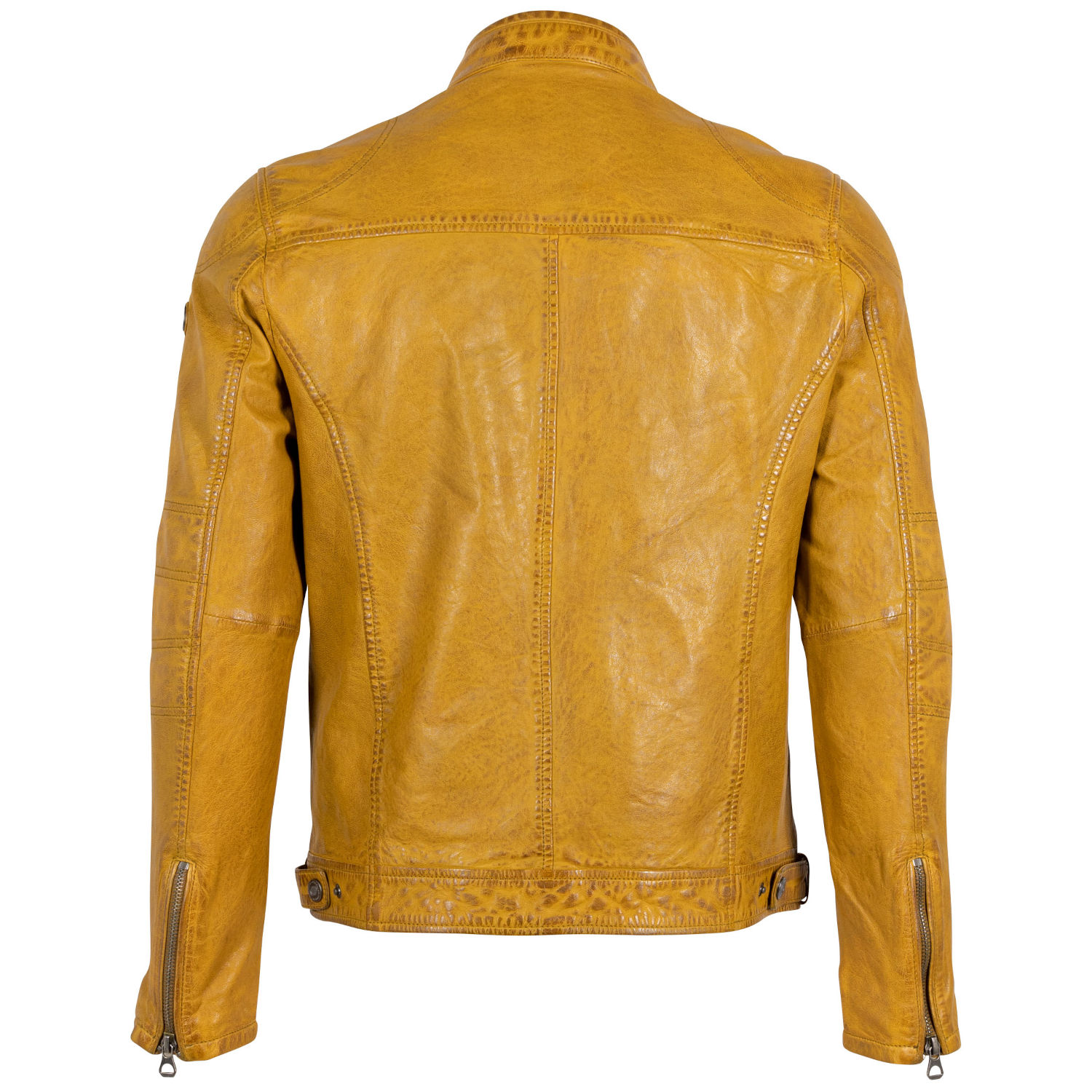 Geaca de Piele Barbati Gipsy Galben Mustar GMCybo – Geci de Piele