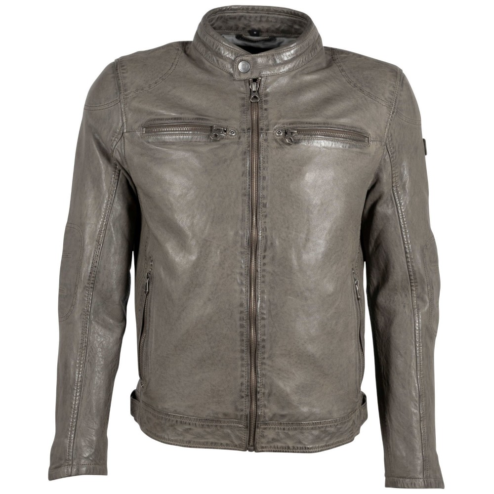 Geaca de Piele Barbati Gipsy Gri GMCybo Geaca de Piele Barbati Gipsy Gri GMCybo - readytowear.ro