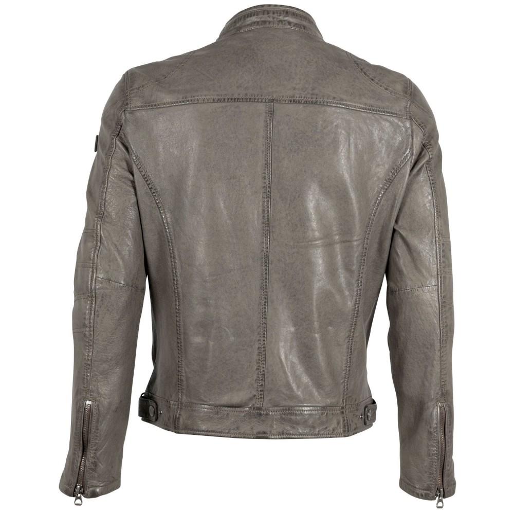 Geaca de Piele Barbati Gipsy Gri GMCybo Geaca de Piele Barbati Gipsy Gri GMCybo - readytowear.ro
