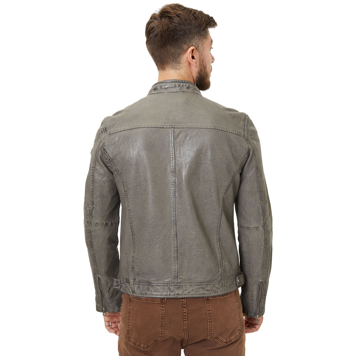 Geaca de Piele Barbati Gipsy Gri GMCybo – IMBRACAMINTE