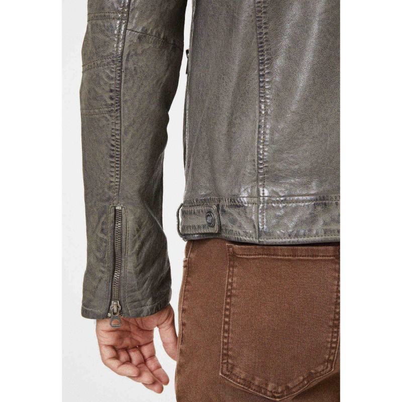 Geaca de Piele Barbati Gipsy Gri GMCybo – IMBRACAMINTE