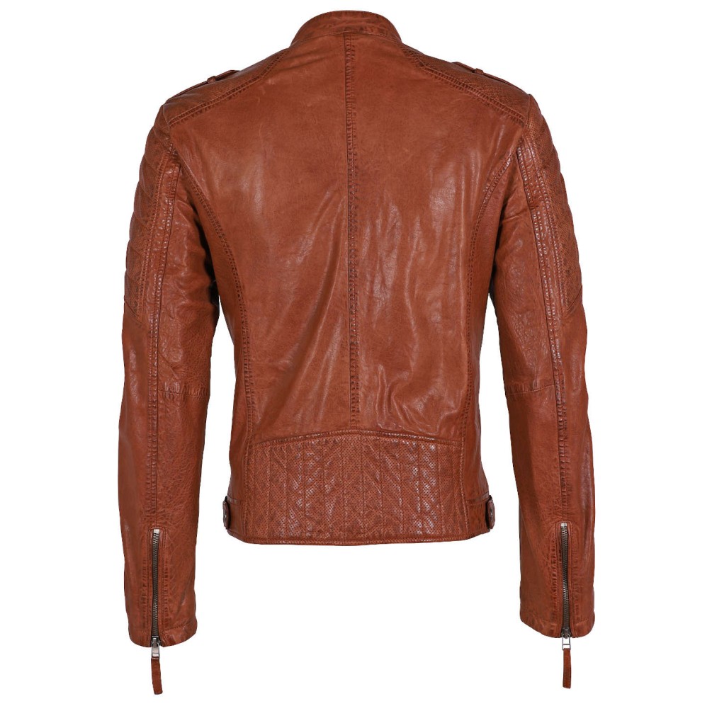 Geaca de Piele Barbati Gipsy Coniac GMDanny LAPIV – IMBRACAMINTE