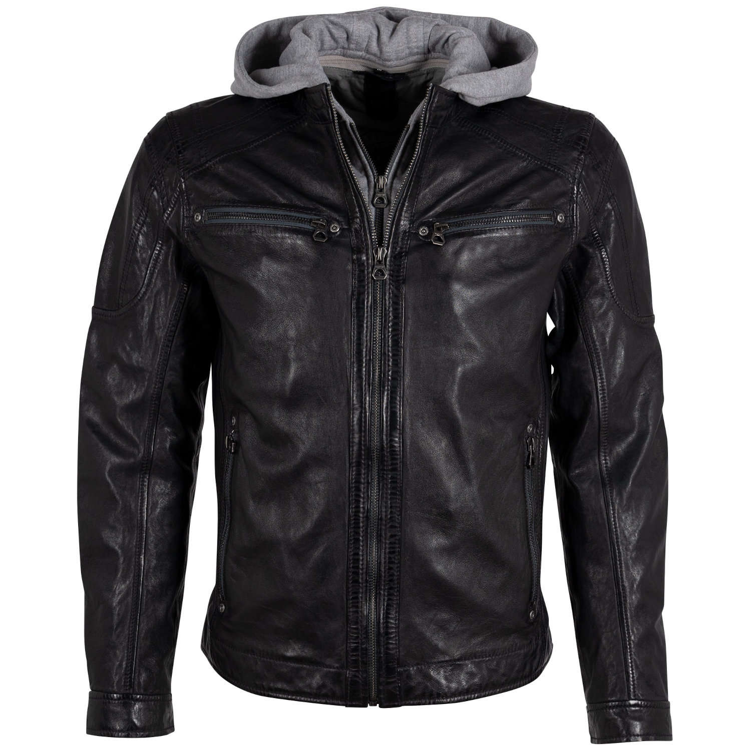 Geaca de Piele Barbati Gipsy Negru/Bleumarin GMDanzel – IMBRACAMINTE Geaca de Piele Barbati Gipsy Negru/Bleumarin GMDanzel – IMBRACAMINTE