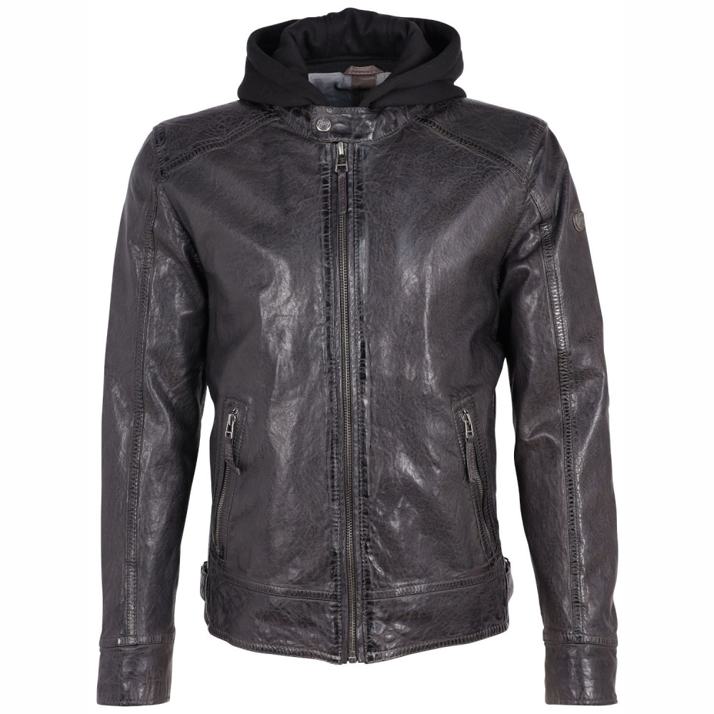 Geaca de Piele Barbati Gipsy Antracit GMDawide LARIV Geaca de Piele Barbati Gipsy Antracit GMDawide LARIV - readytowear