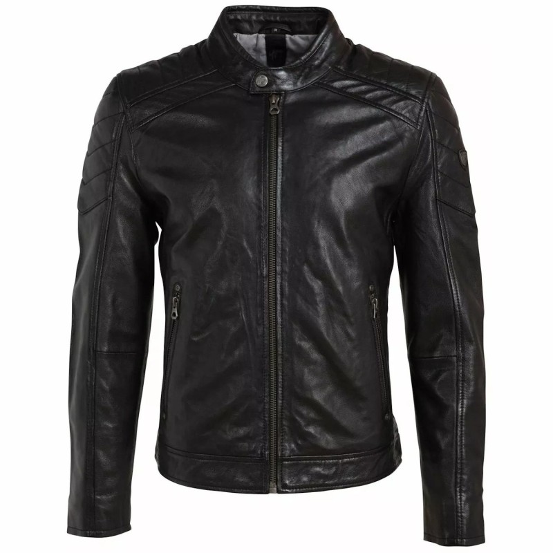 Geaca de Piele Barbati Gipsy Neagra GMDeen LACUV – IMBRACAMINTE