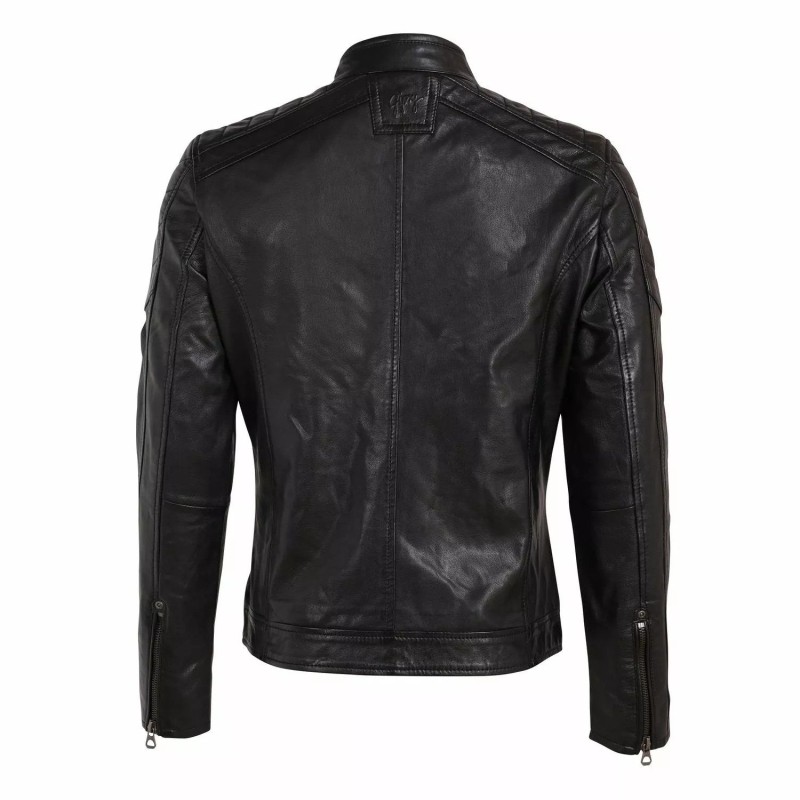 Geaca de Piele Barbati Gipsy Neagra GMDeen LACUV – IMBRACAMINTE