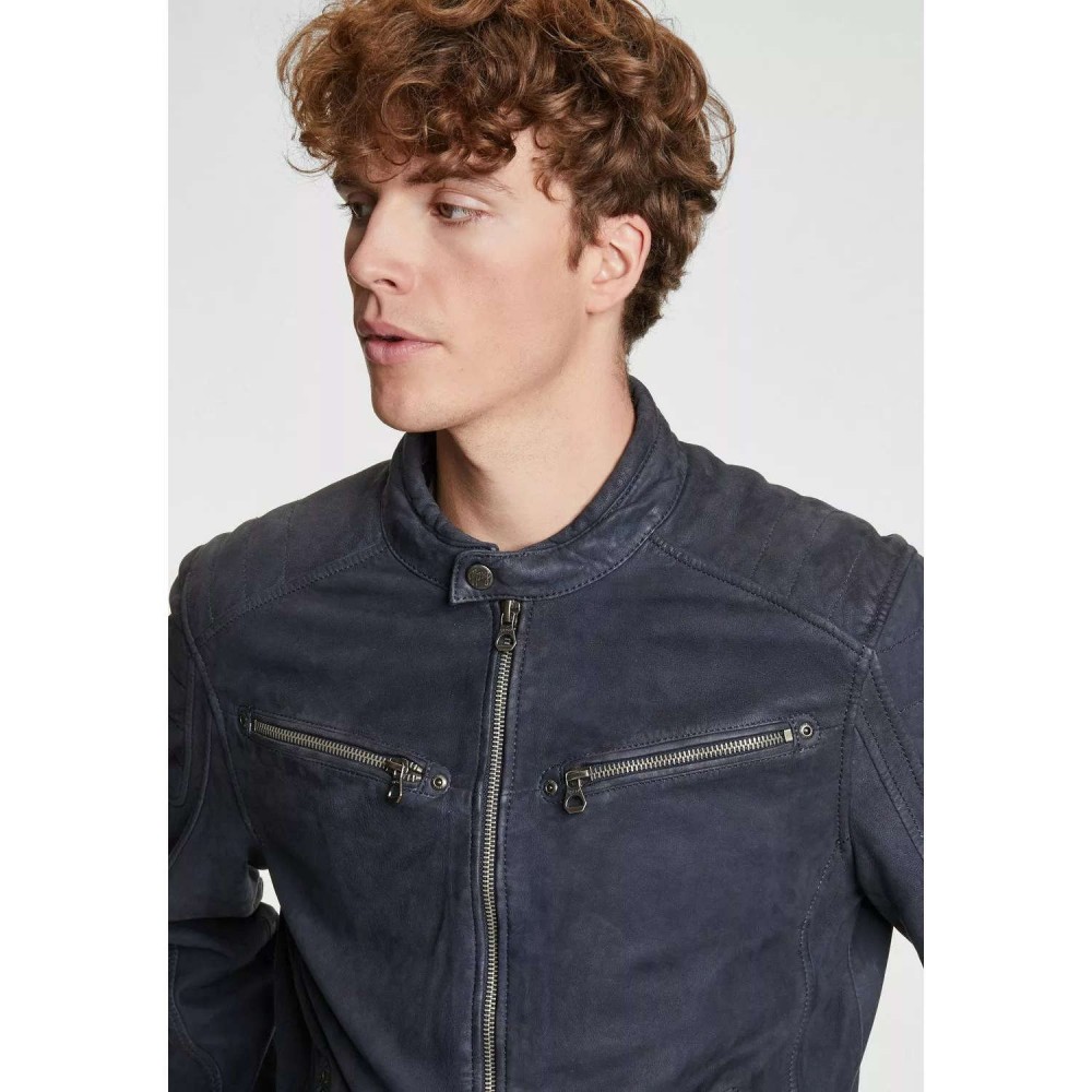 Geaca de Piele Barbati Gipsy Bleumarin GMDelgany LNUV Geaca de Piele Barbati Gipsy Bleumarin GMDelgany LNUV - readytowear.ro