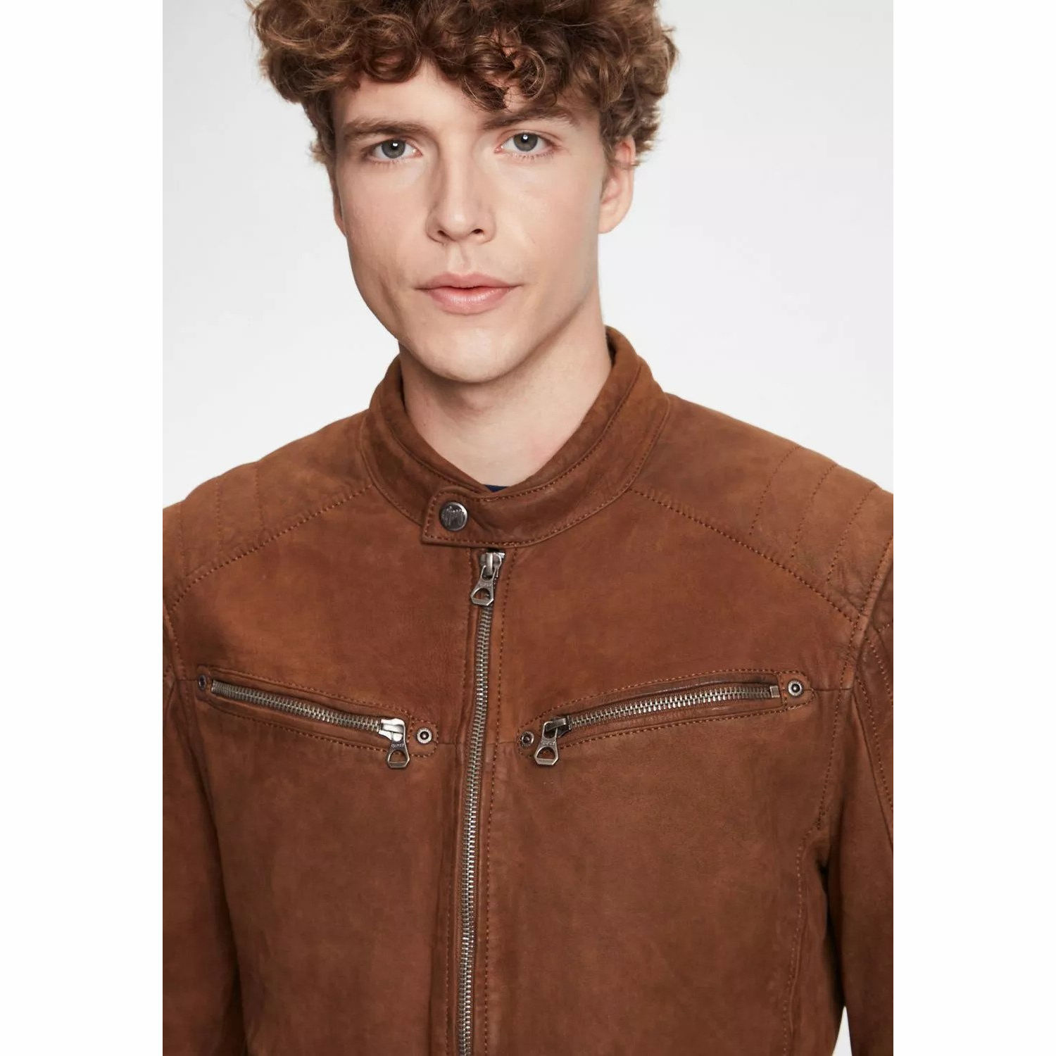 Geaca de Piele Barbati Gipsy Coniac GMDelgany LNUV – IMBRACAMINTE