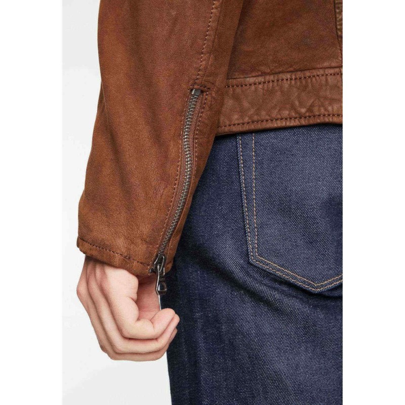 Geaca de Piele Barbati Gipsy Coniac GMDelgany LNUV – IMBRACAMINTE