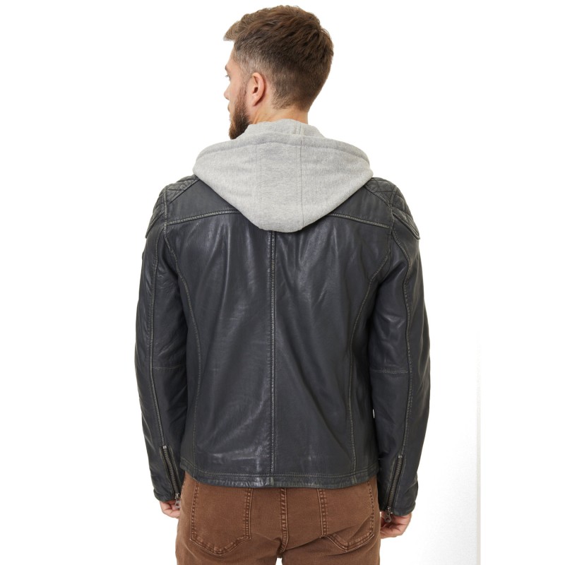 Geaca de Piele Barbati Gipsy Negru Vintage GMDerril – IMBRACAMINTE