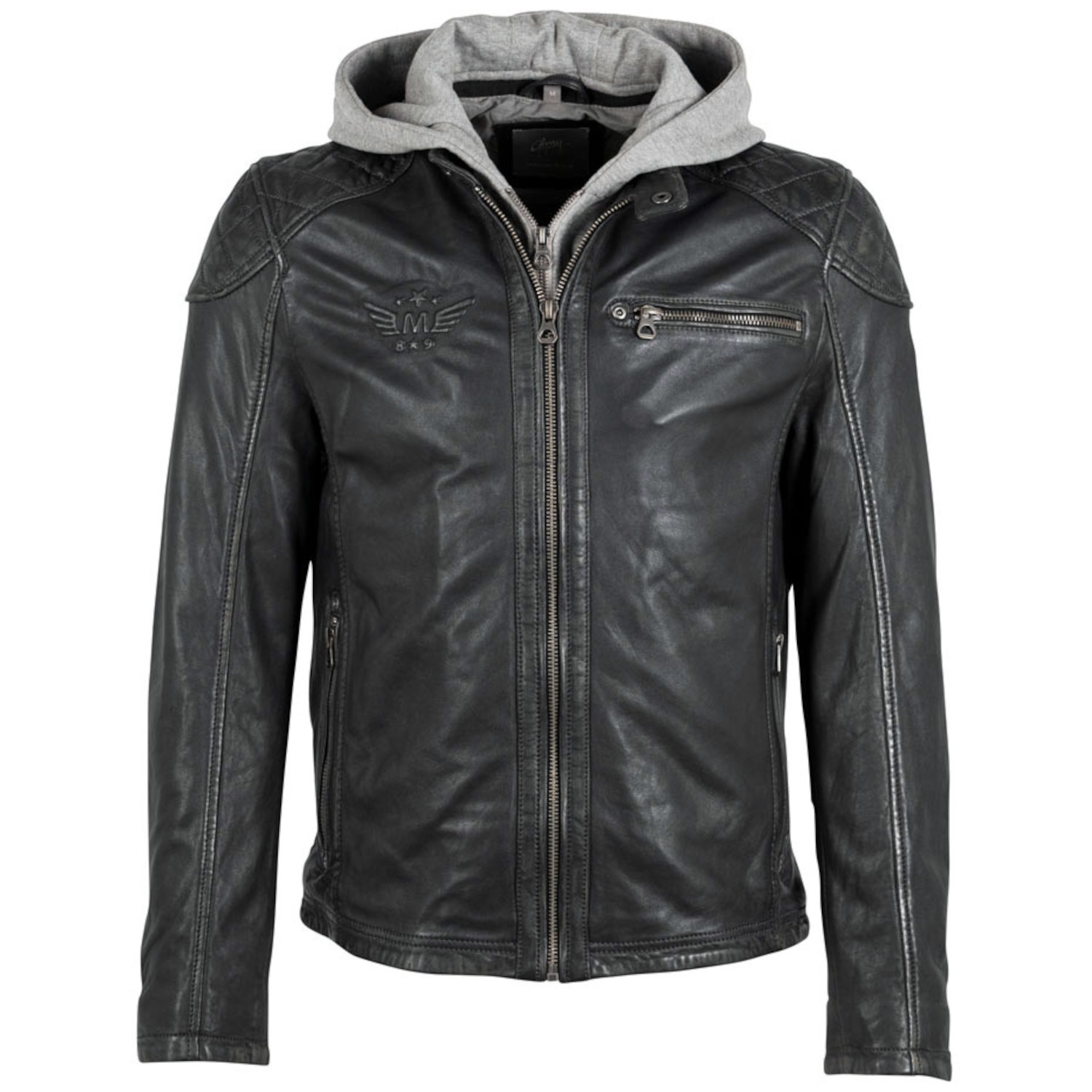 Geaca de Piele Barbati Gipsy Negru Vintage GMDerril – Black Friday