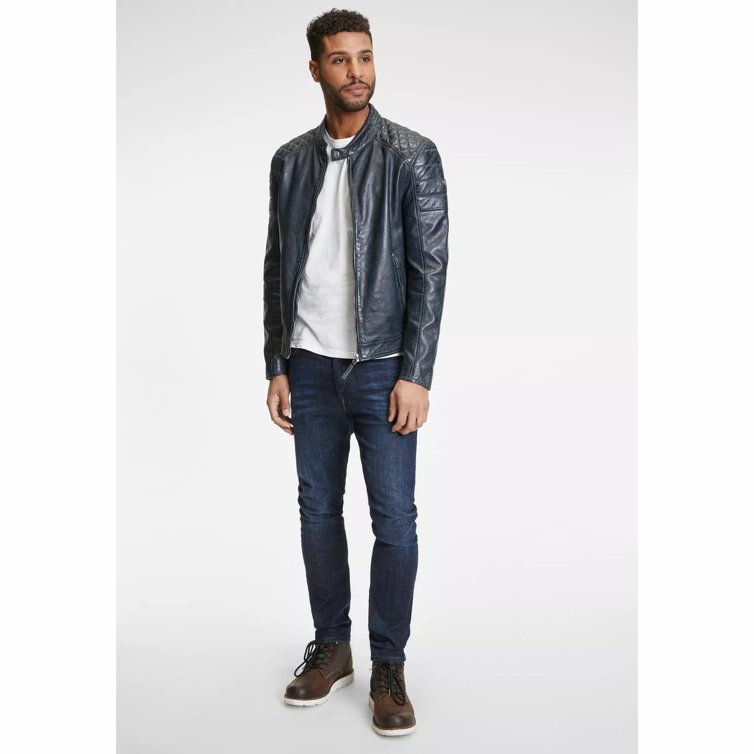 Geaca de Piele Barbati Gipsy Bleumarin GMDonnie LAKEV – IMBRACAMINTE