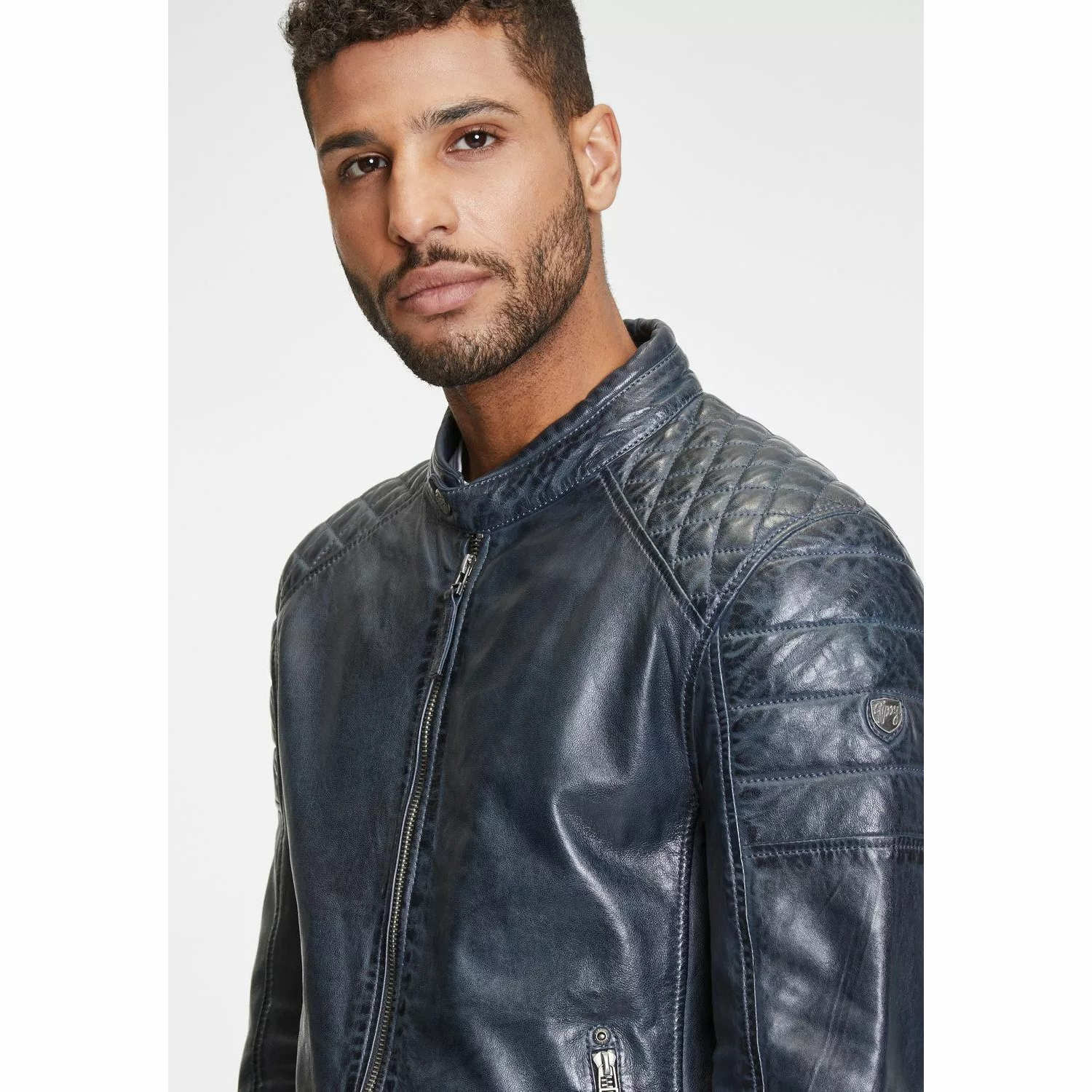 Geaca de Piele Barbati Gipsy Bleumarin GMDonnie LAKEV – IMBRACAMINTE