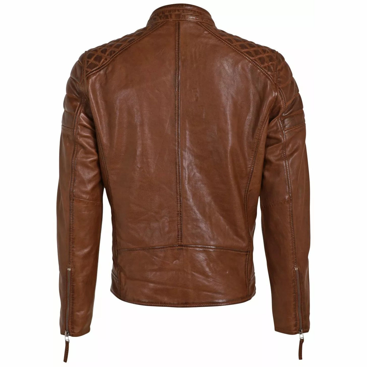 Geaca de Piele Barbati Gipsy Coniac Inchis GMDonnie – IMBRACAMINTE