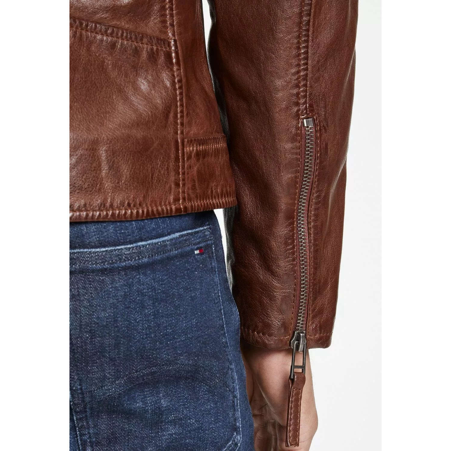 Geaca de Piele Barbati Gipsy Coniac Inchis GMDonnie – IMBRACAMINTE